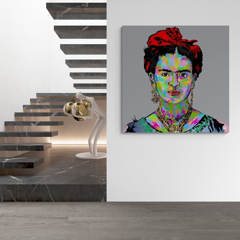 FRIDA 2021 by Technodrome1 wall art in a hallway