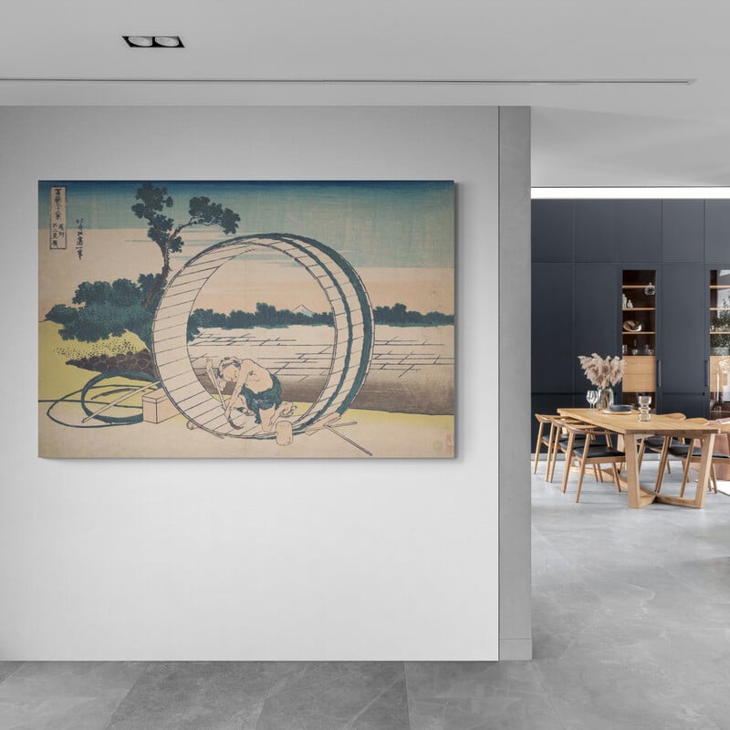 Fujimigahara in Owari Province, from the series Thirty-six Views of Mount Fuji by Katsushika Hokusai wall art from Glam Wall Art