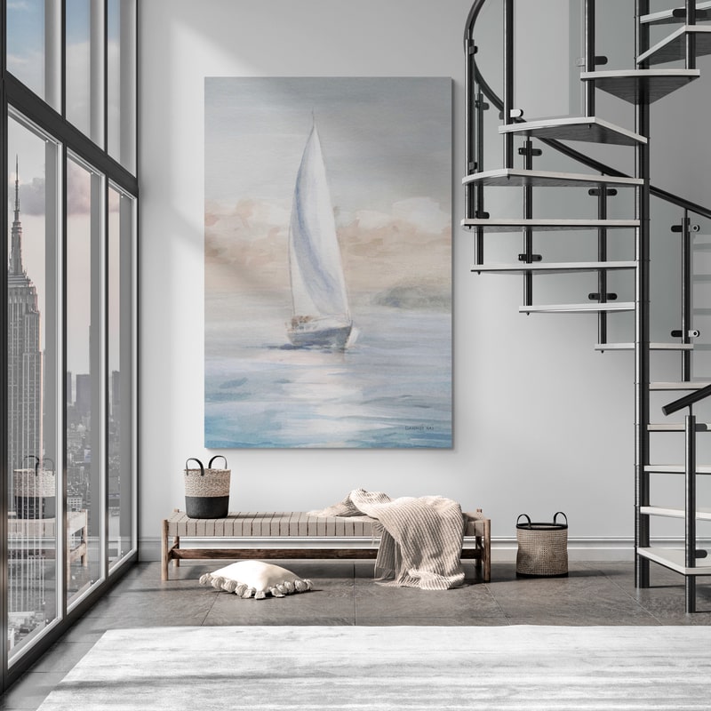 Full Sail II by Danhui Nai wall art in a living room