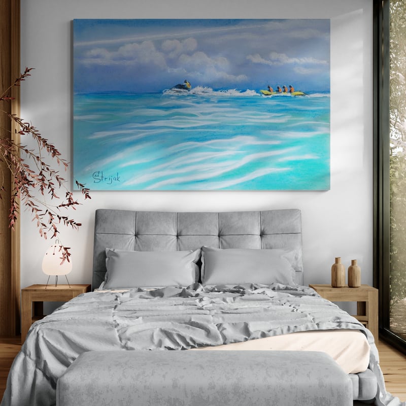 Fun between the Blues by Marina Strijakova wall art from Glam Wall Art