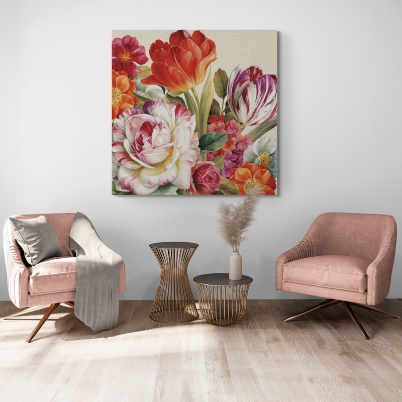 Garden View Tossed Florals by Lisa Audit wall art from Glam Wall Art