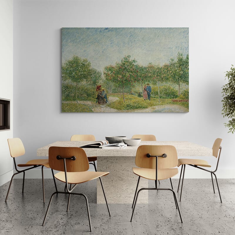 Garden with Courting Couples, Square Saint-Pierre 1887 by Vincent Van Gogh wall art from Glam Wall Art