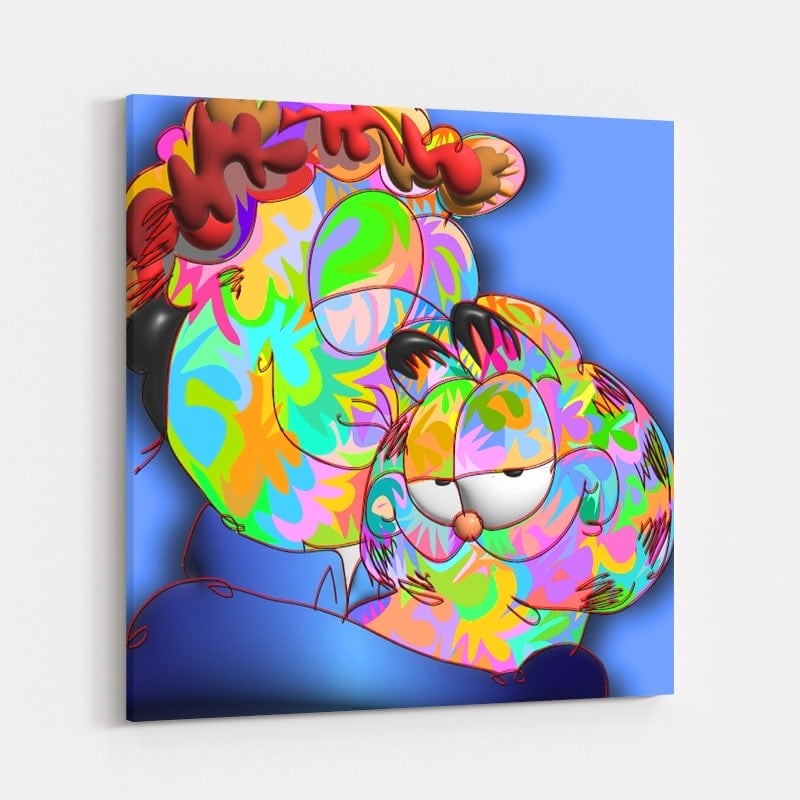 Garfeild and John 2024 by Technodrome1 wall art