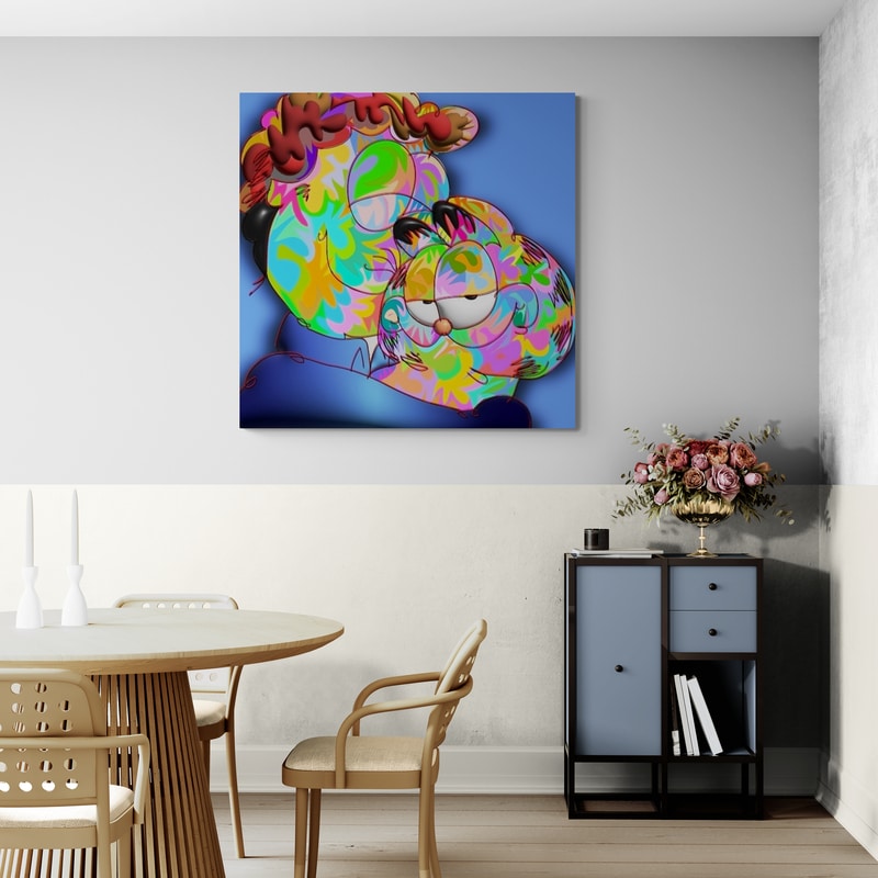Garfeild and John 2024 by Technodrome1 wall art from Glam Wall Art