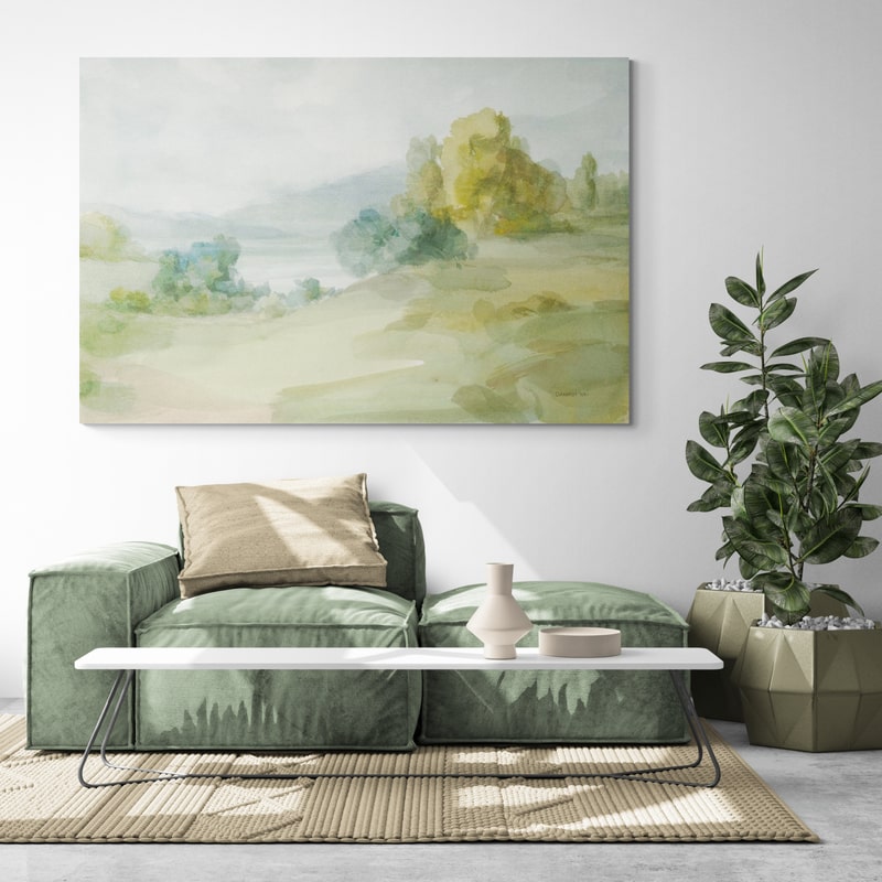 Gentle World II by Danhui Nai wall art in a living room