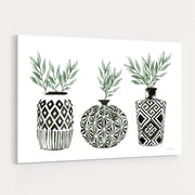 Geometric Vases I Green by Mercedes Lopez Charro wall art