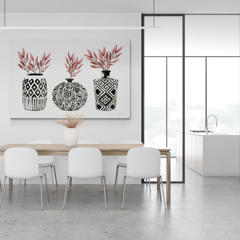 Geometric Vases I by Mercedes Lopez Charro wall art from Glam Wall Art