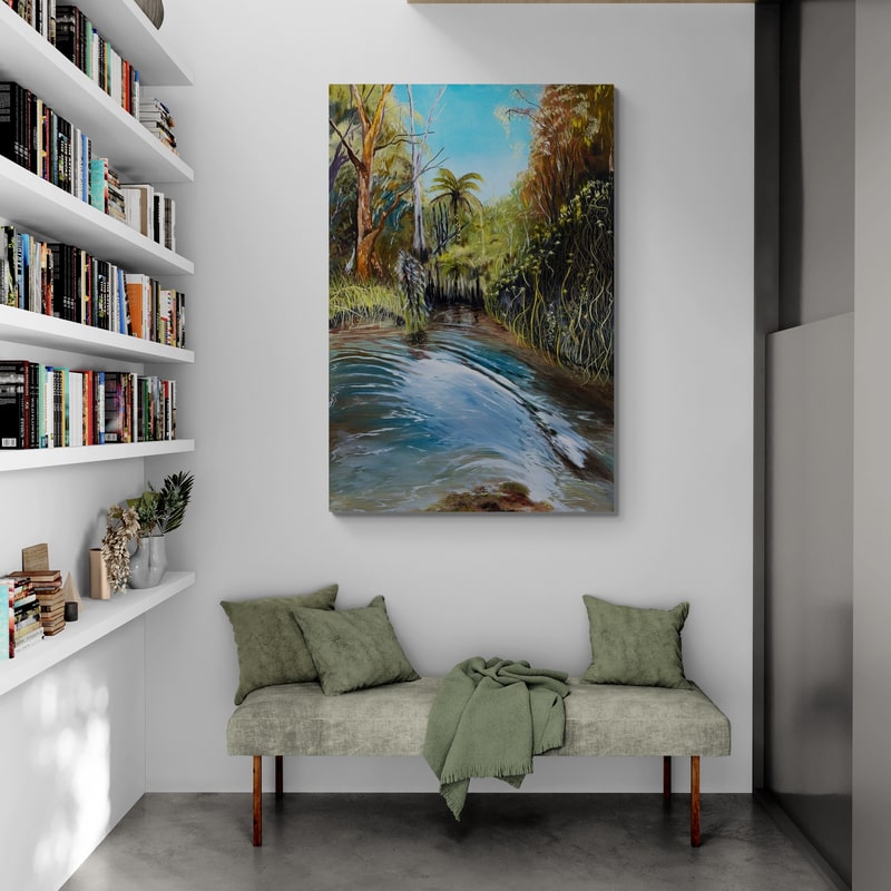 Georges River Splash by Marina Strijakova wall art from Glam Wall Art