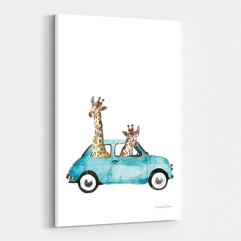 Giraffe Joy Ride III No Balloons by Mercedes Lopez Charro wall art