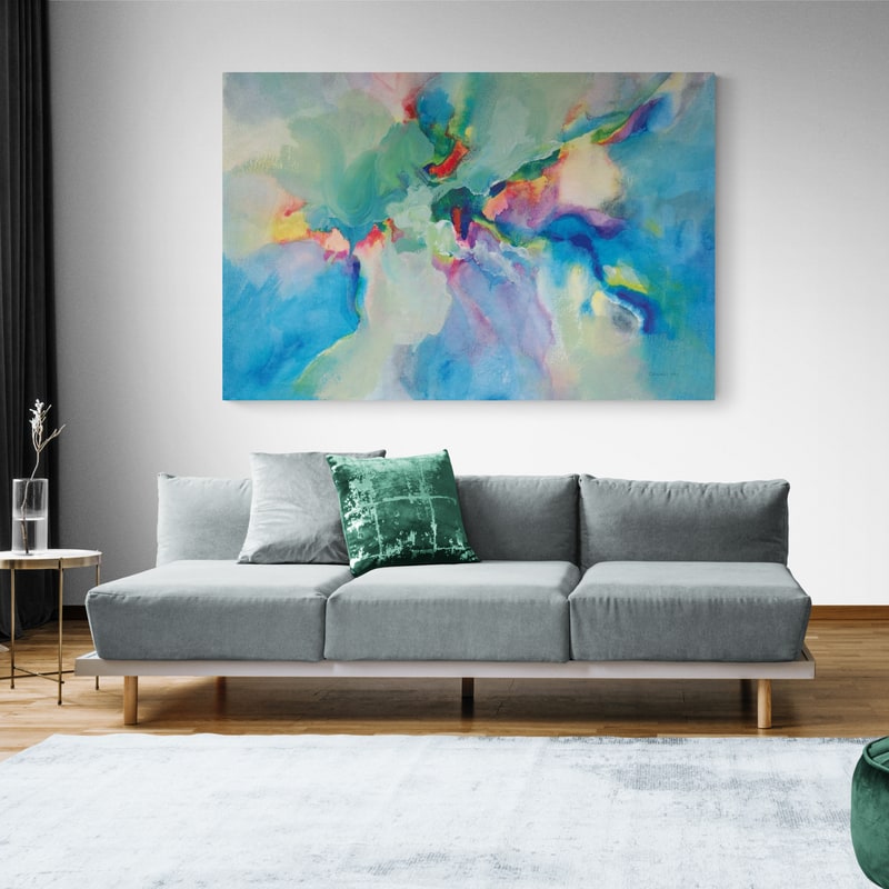 Glimmers by Danhui Nai wall art in a living room