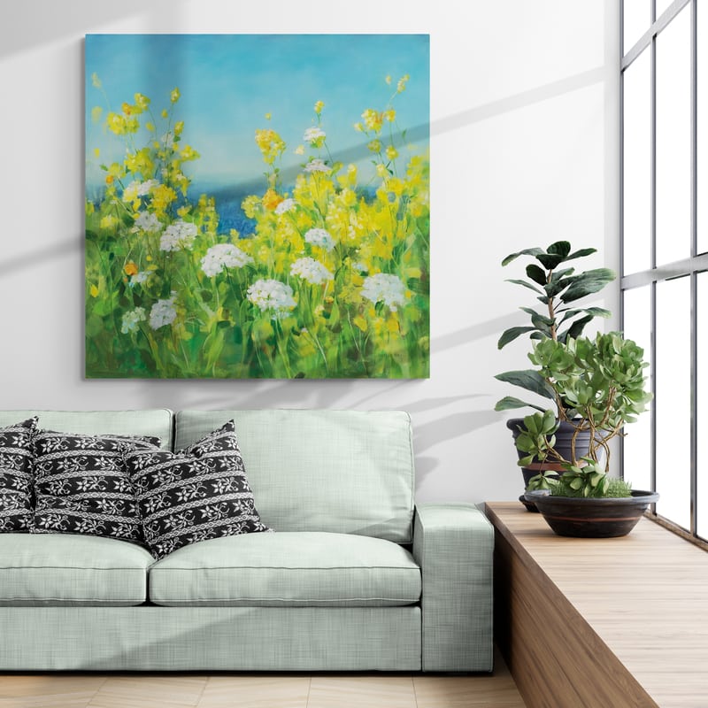 Golden Hour by Danhui Nai wall art in a living room