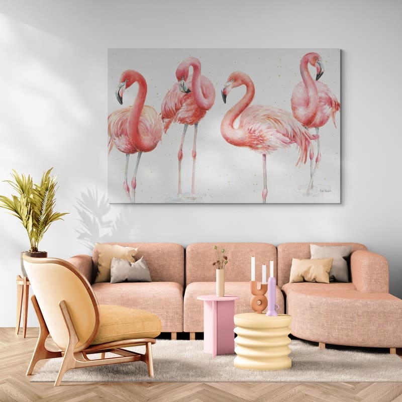 Gracefully Pink VIII by Lisa Audit wall art in a living room