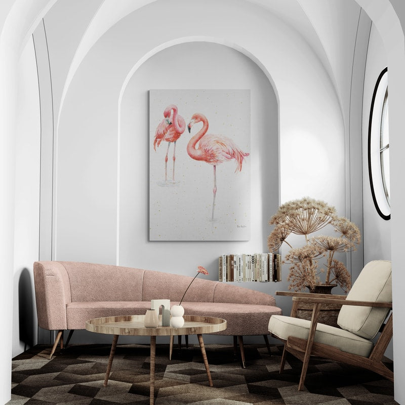 Gracefully Pink X by Lisa Audit wall art in a living room