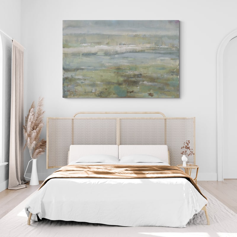Gray Blue Field by Danhui Nai wall art from Glam Wall Art
