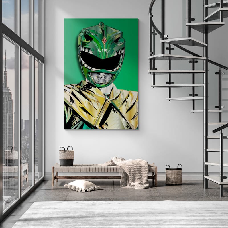 Green Ranger RIP 2022 by Technodrome1 wall art in a living room