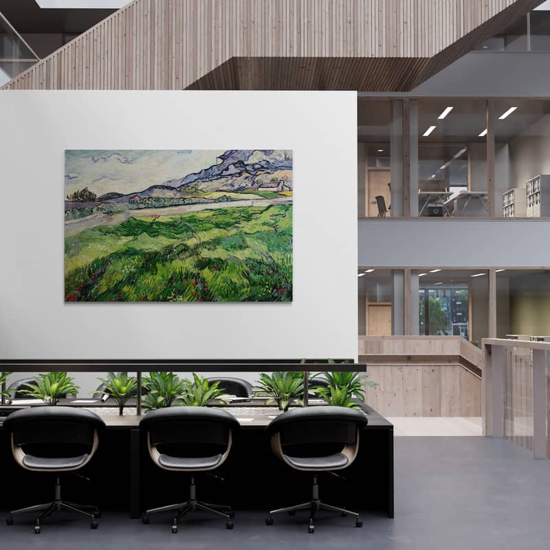 Green Wheat Field 1889 by Vincent Van Gogh wall art from Glam Wall Art