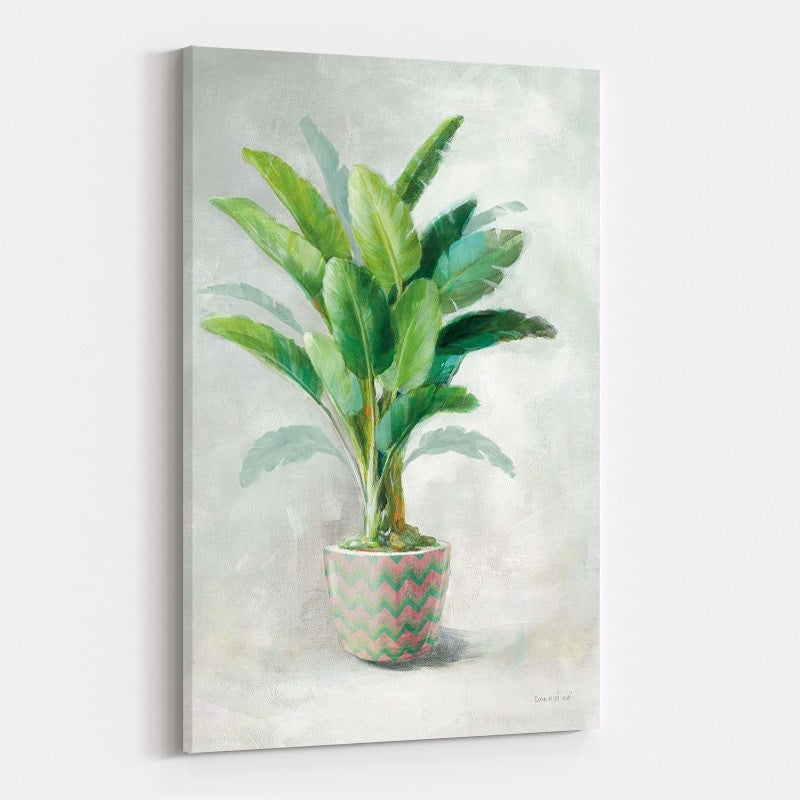 Greenhouse Palm II Chevron Pot by Danhui Nai wall art