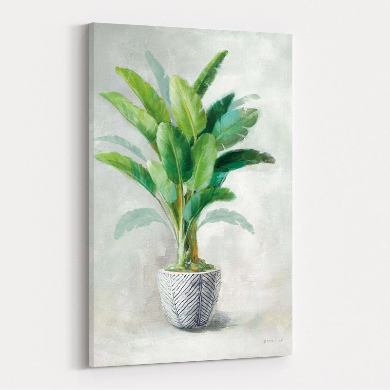 Greenhouse Palm II Navy Pot by Danhui Nai wall art