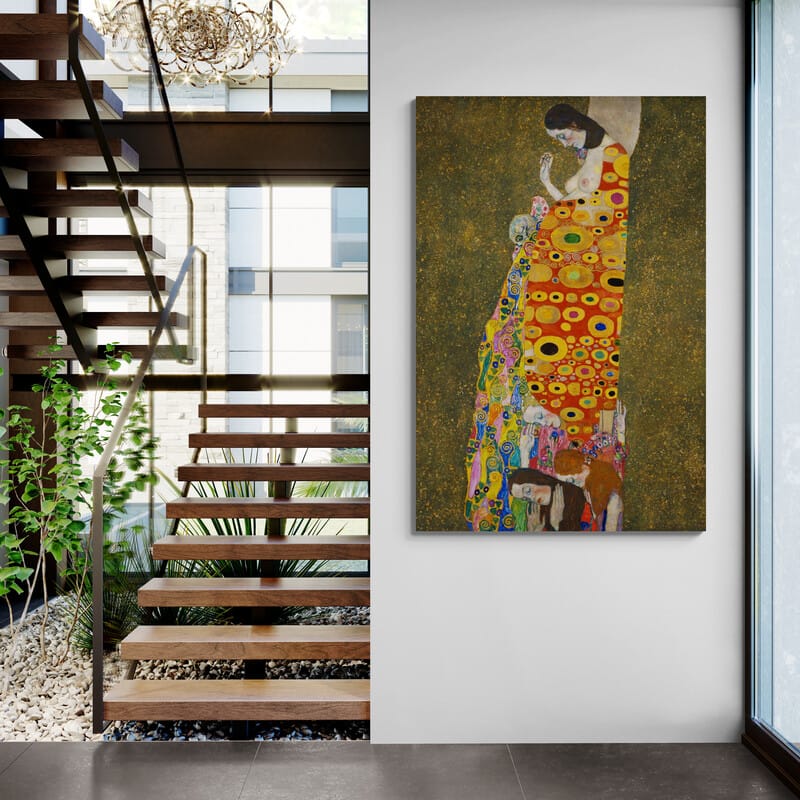 Hope II (Portrait) by Gustav Klimt wall art from Glam Wall Art
