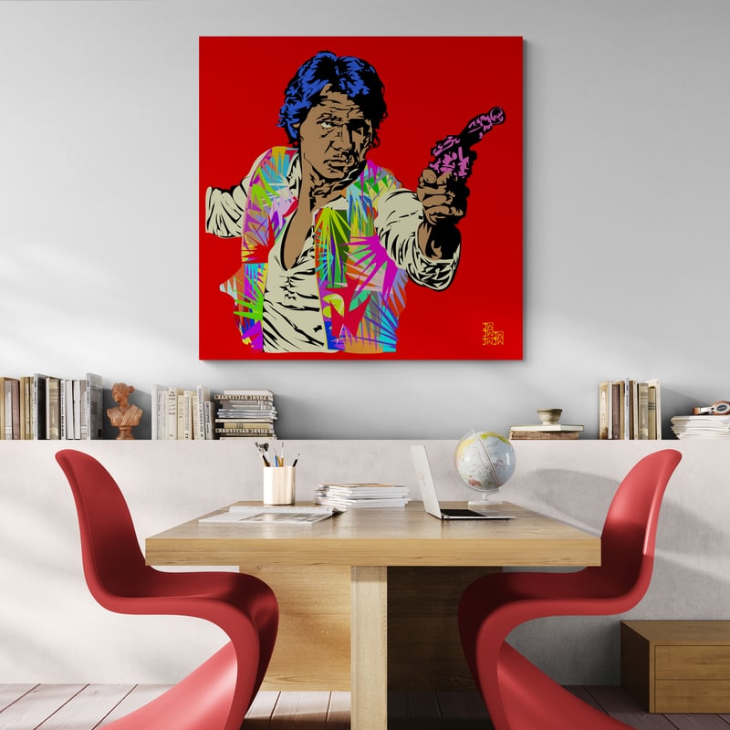 Han by Technodrome1 wall art in a office
