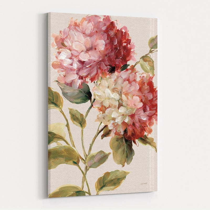 Harmonious Hydrangeas Linen by Lisa Audit wall art