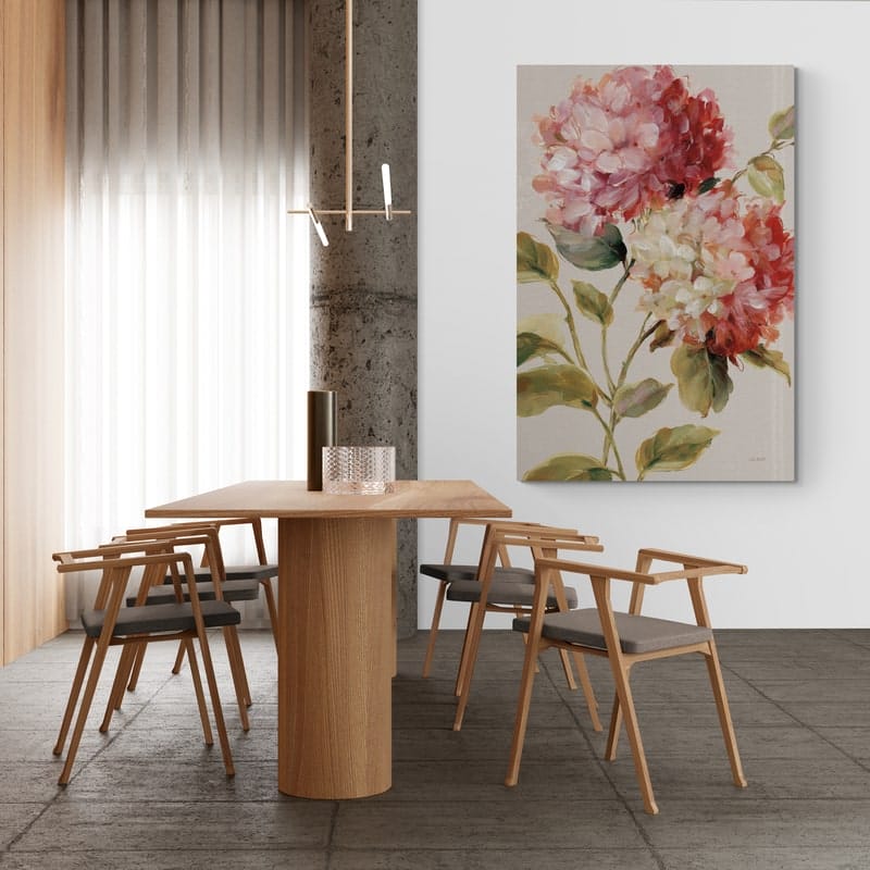 Harmonious Hydrangeas Linen by Lisa Audit wall art from Glam Wall Art