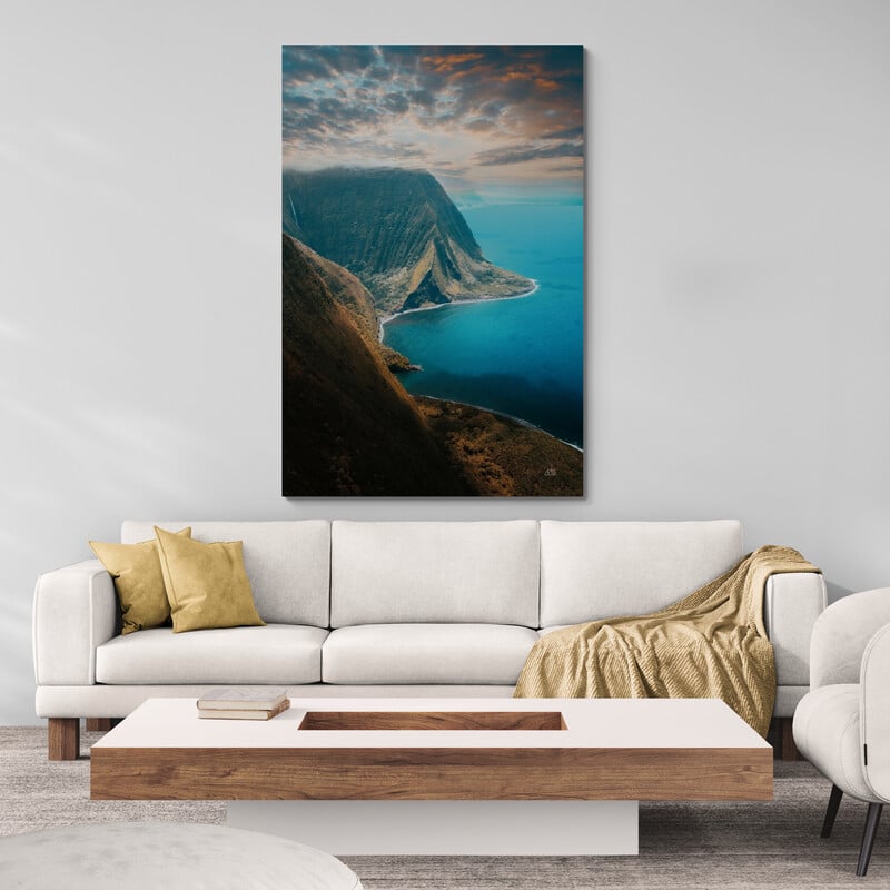 Hawaiian Coast by Max Blakesberg Studios wall art in a dining room
