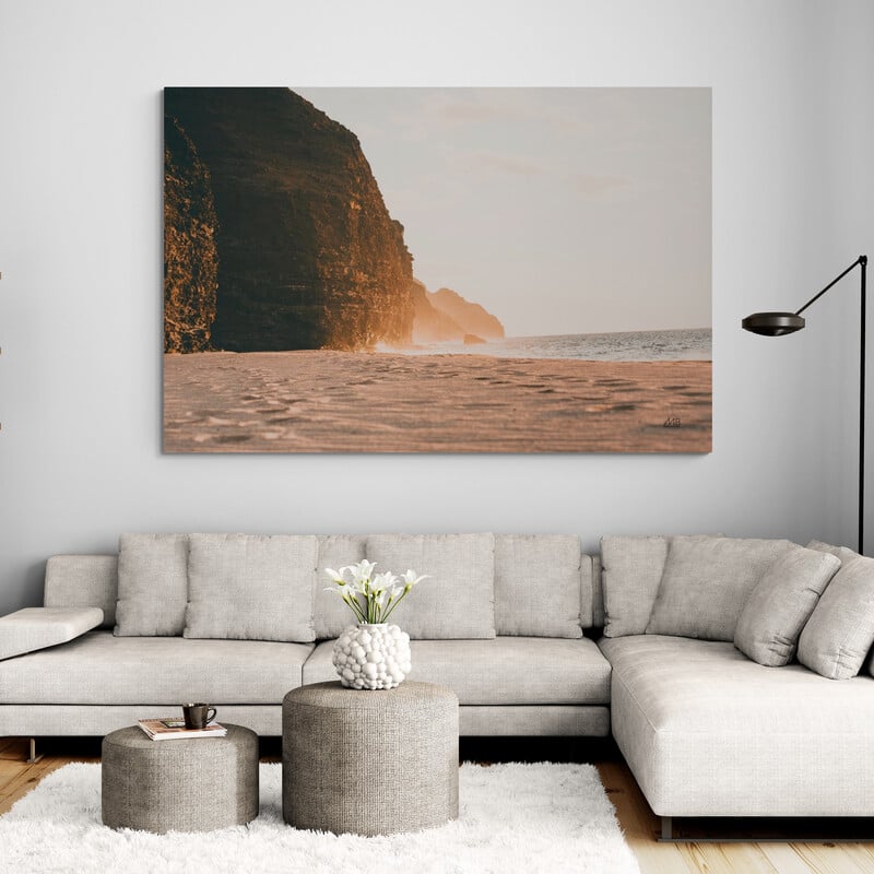 Hawaiian Glow by Max Blakesberg Studios wall art in a living room