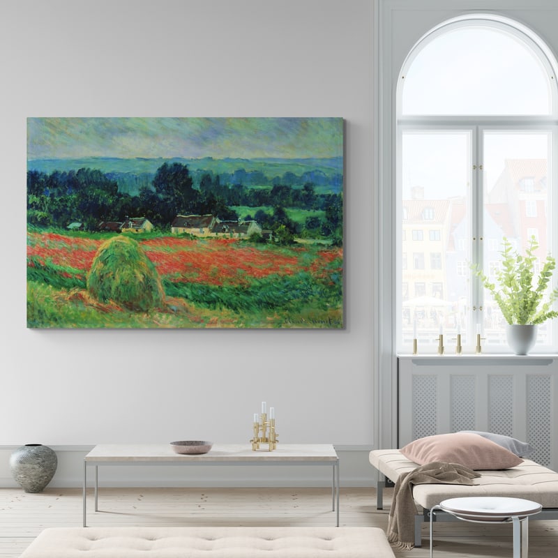 Haystack at Giverny 1886 II by Claude Monet wall art from Glam Wall Art