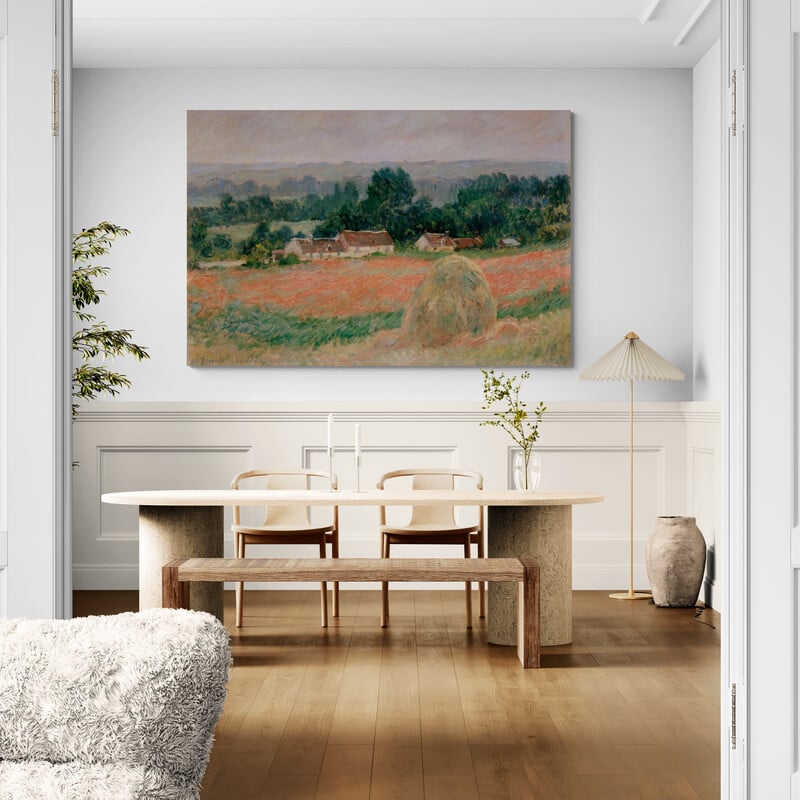 Haystack at Giverny 1886 by Claude Monet wall art from Glam Wall Art