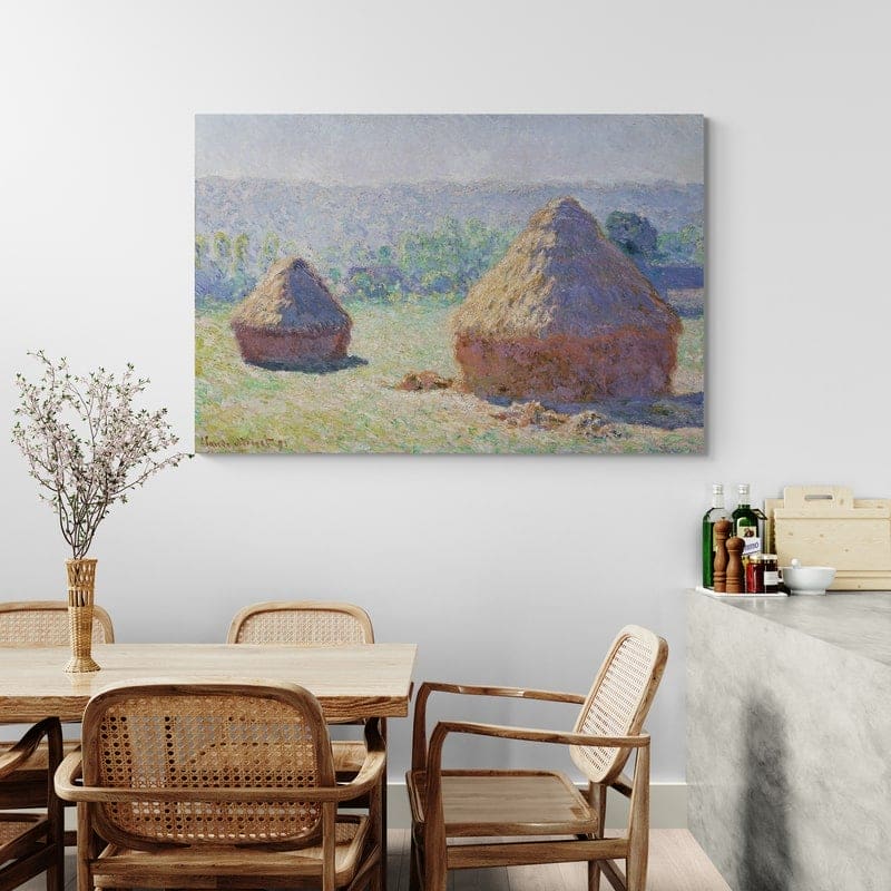 Haystacks End of Summer 1891 by Claude Monet wall art from Glam Wall Art