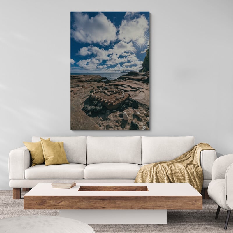 Heart of Hawaii by Max Blakesberg Studios wall art in a living room