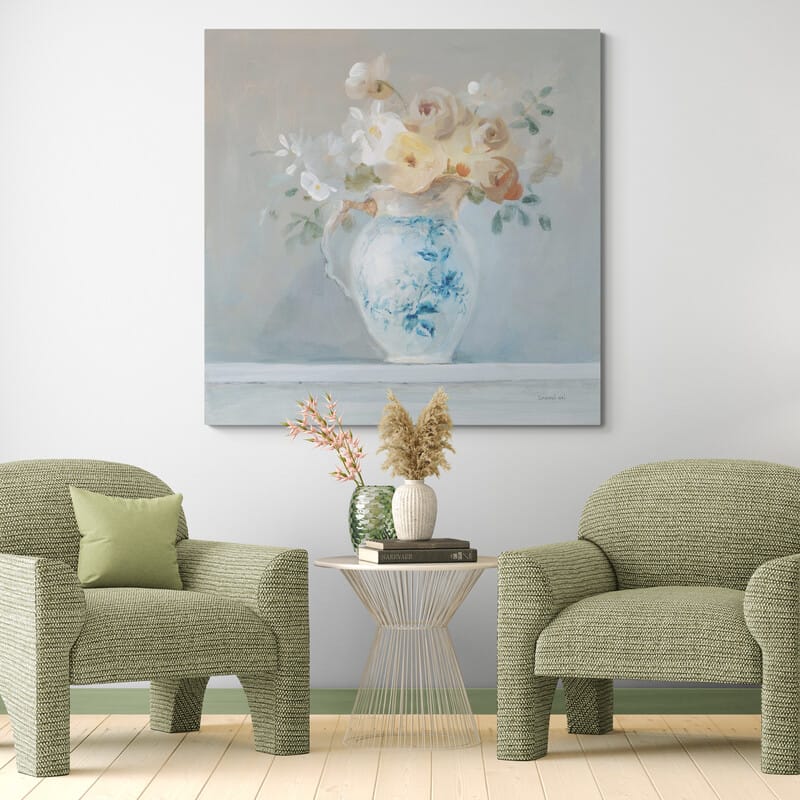 Heirloom Bouquet I by Danhui Nai wall art in a living room