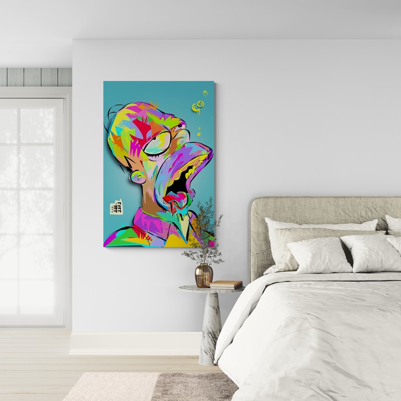 Homer 2024 by Technodrome1 wall art in a bedroom