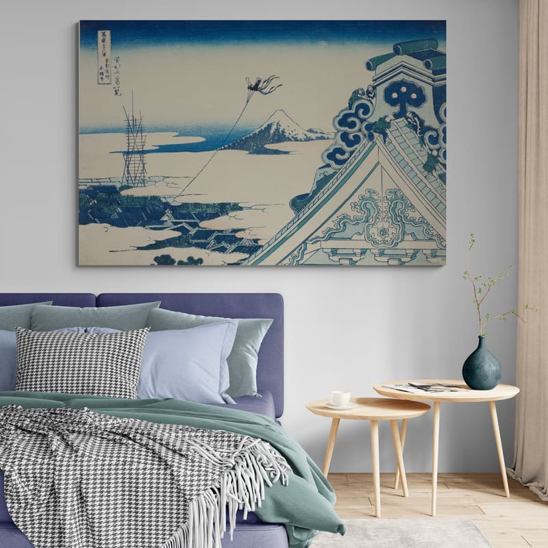 Honganji Temple At Asakusa In The Eastern Capital by Katsushika Hokusai wall art from Glam Wall Art