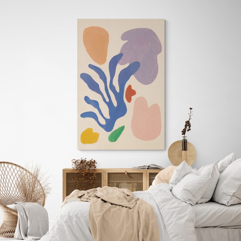 Honoring Matisse Warm by Danhui Nai wall art in a bedroom