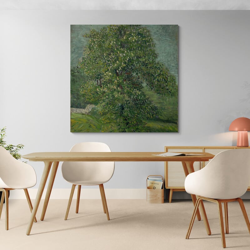 Horse Chestnut Tree in Blossom 1887 by Vincent Van Gogh wall art from Glam Wall Art