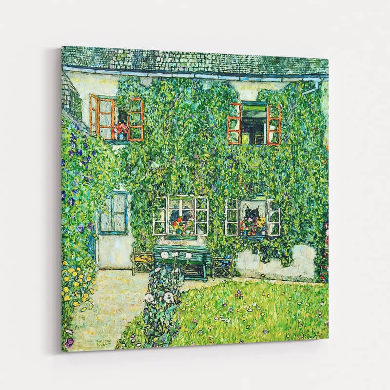 House in Weissenbach of Attersee Lake by Gustav Klimt wall art