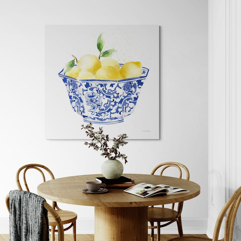 Elegant Fruit II by Mercedes Lopez Charro wall art in a living room