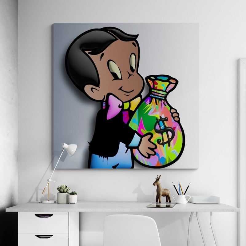 I Am Rich by Technodrome1 wall art from Glam Wall Art