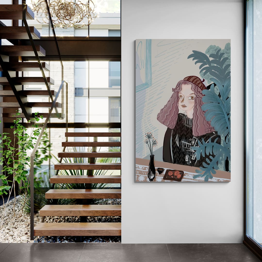 Impressions of Home - Radiance by Lisha Sun wall art in a hallway