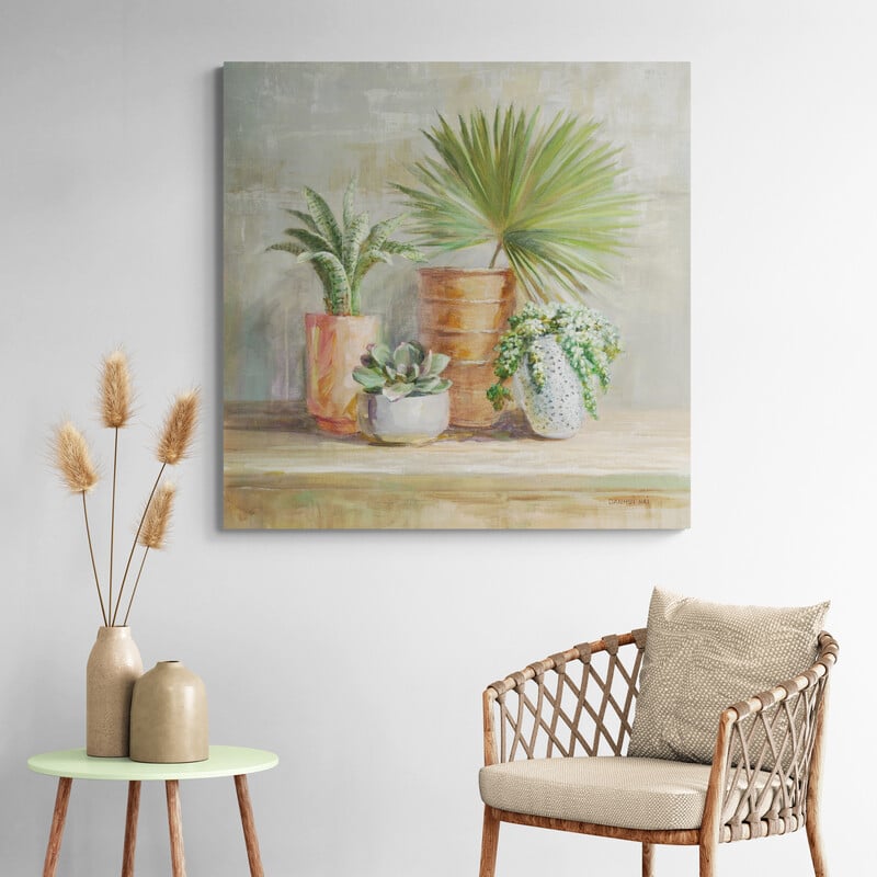 Indoor Garden by Danhui Nai wall art in a living room