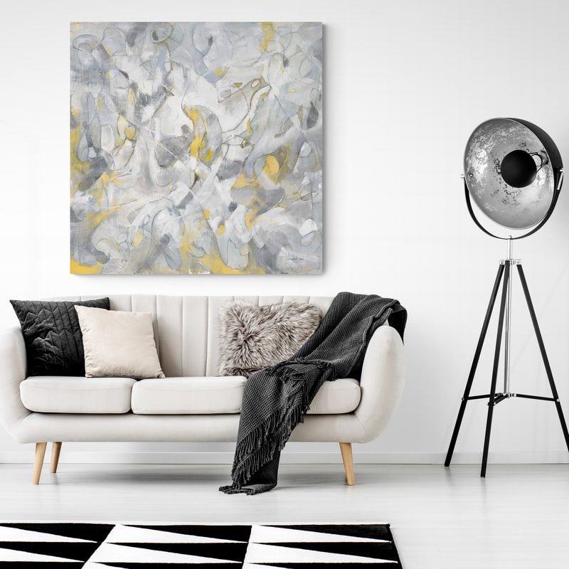 Infinity Lines by Danhui Nai wall art in a living room