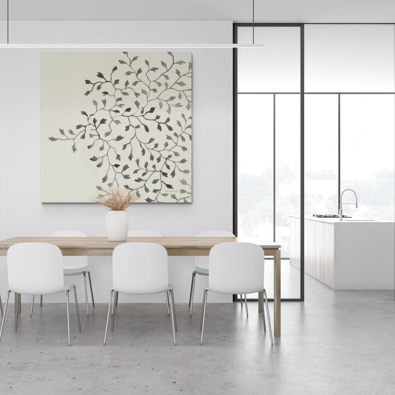 Ink Leaf II by Danhui Nai wall art in a dining room