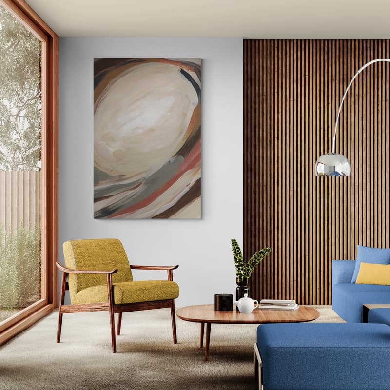 Into Bohemia Abstracts 2 by Jetty Home wall art in a living room