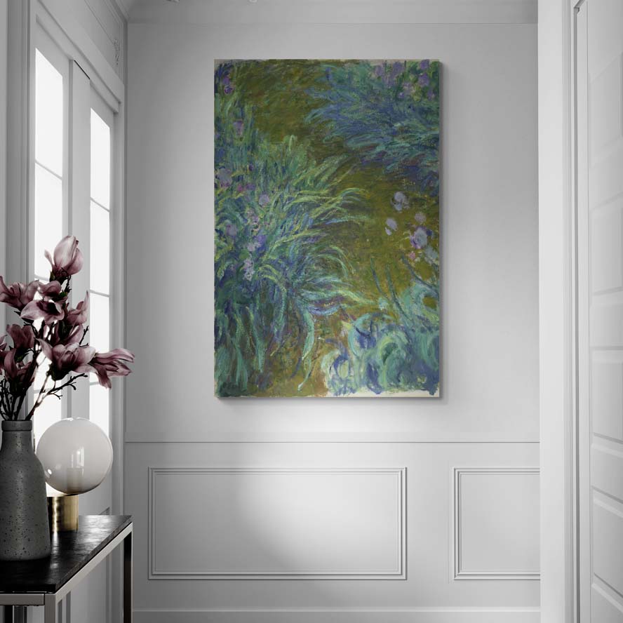 Irises by Claude Monet wall art from Glam Wall Art