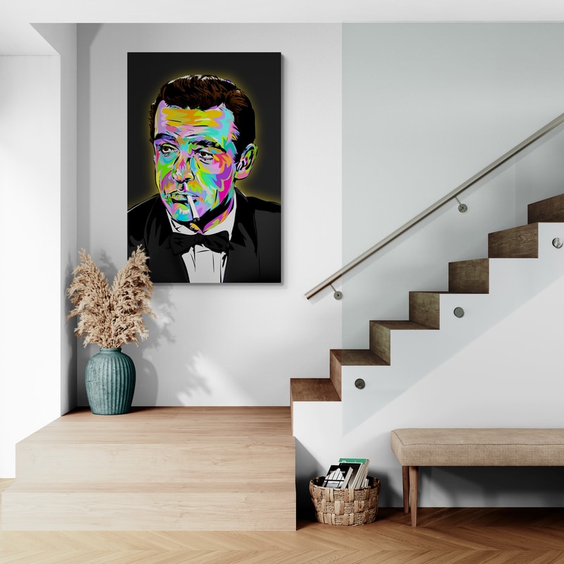 James Bond Sean Connery by Technodrome1 wall art from Glam Wall Art