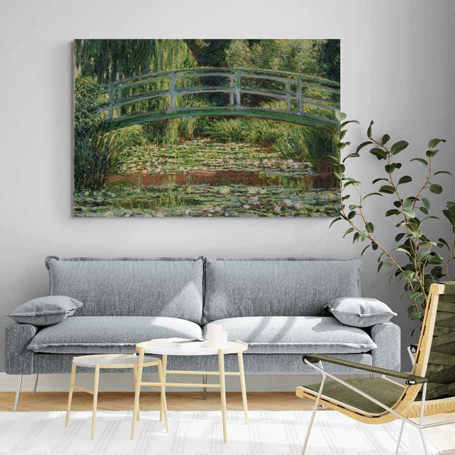 Japanese Footbridge and the Water Lily Pool, Giverny 1899 II by Claude Monet wall art from Glam Wall Art