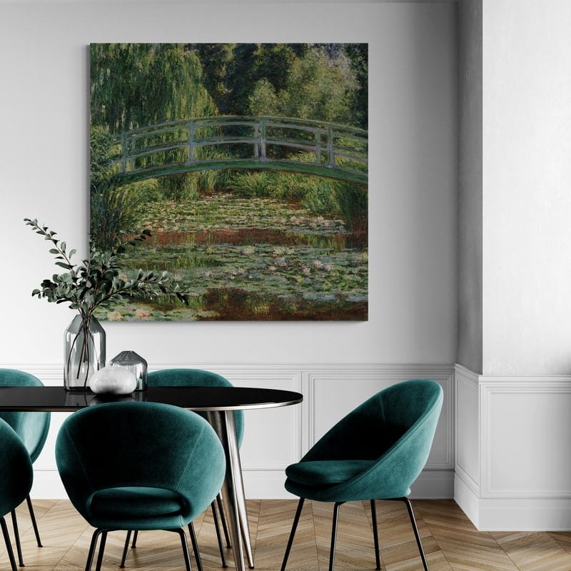 Japanese Footbridge And The Water Lily Pool Giverny by Claude Monet wall art from Glam Wall Art