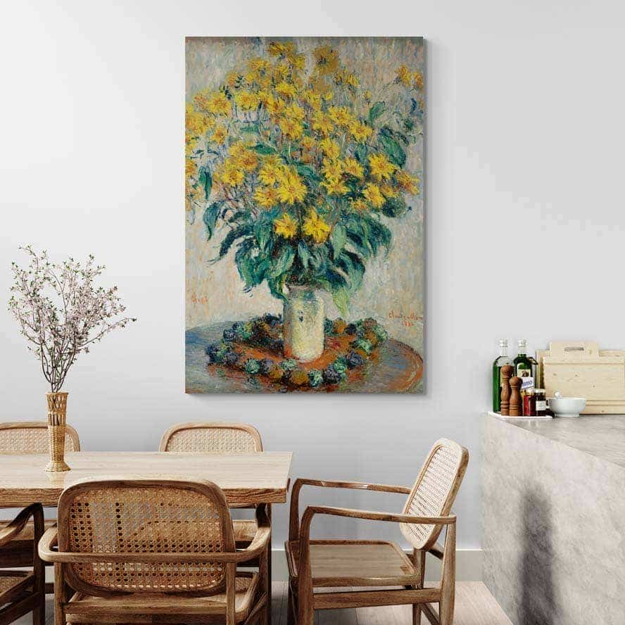 Jerusalem Artichoke Flowers by Claude Monet wall art from Glam Wall Art